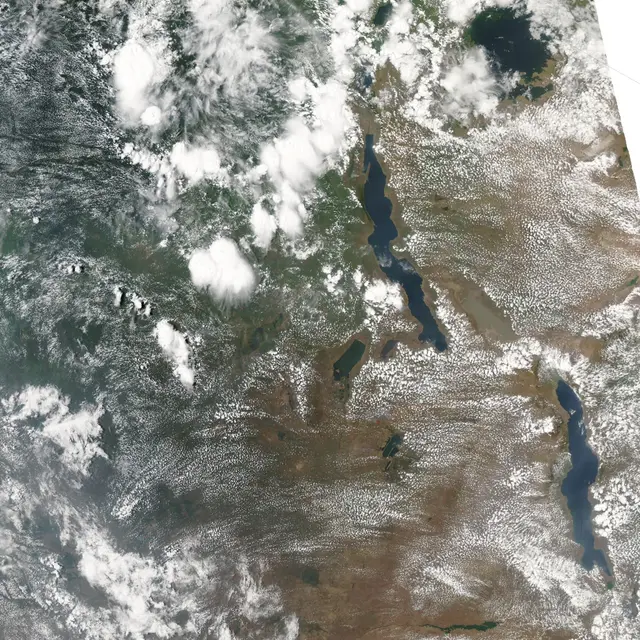 Illustrative archive satellite image of Eastern Africa fires from 2009